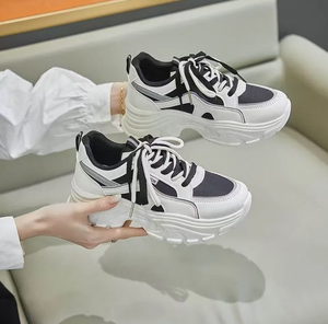 Zapatos de mujer nuevos de primavera 2025, zapatos de malla transpirables, zapatos deportivos versátiles de suela gruesa, zapatos informales para papá, zapatos de mujer a la moda - Product Image 6