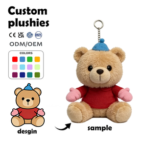 Hot verkopende op maat gemaakte 5-12cm knuffelbeer sleutelhanger met logo, bedrukbaar, duurzaam, zacht PP-katoen |   Tas/sleuteldecoratie Schattige beren-sleutelhanger - Product Image 1
