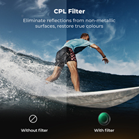 Filtre UV CPL 1/4 Black-mist K&F Concept pour DJI Osmo Action 6, filtre polarisant de protection d'objectif 1/4 à diffusion noire à visser