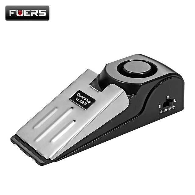 FUERS Wireless Door Stop Alarm System 125dB Loud Home Security Anti-Theft Door Block System Portable Door Stopper Alarm