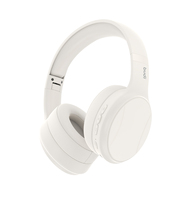Casque de jeu sans fil Budi supra-auriculaire pliable avec microphone, audio Bluetooth, bleu, réglable, à réduction de bruit