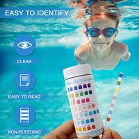 Bandelettes de test de qualité de l'eau sept-en-un pour bassin à poissons, sources chaudes, baignoire, test de filtre, test de pH, accessoires pour bassin