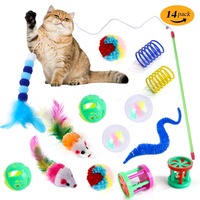 Juego de Juguetes Coloridos de Dibujos Animados para Gatos y Perros, Juguetes Interactivos Plegables de Poliéster para Ejercicio en Interiores y Alivio de la Ansiedad