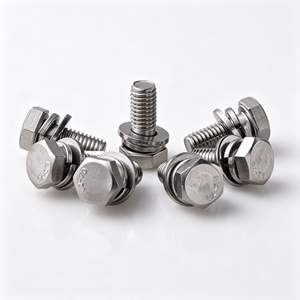 Tornillo de Cabeza Hexagonal Cruzada GB9074.17 de Acero Inoxidable con Arandelas Planas y de Resorte, Suministro de Fábrica - Product Image 4