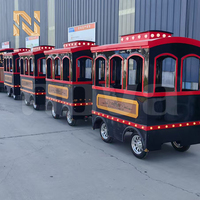 Train sans rails commercial Nova Rides TLT-FT16 pour manèges de fête foraine, train touristique sans rails, manèges électriques d'amusement