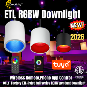 Lámpara Colgante LED Cilíndrica Moderna de 30W 50W 100W 150W con Certificación CETL y UL, Cambio de Color, DMX Inalámbrico, Wifi, RGB, RGBW, Iluminación para el Hogar - Product Image 6