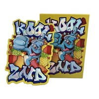 Emballage personnalisé holographique, boîte en papier pliable, sac en mylar anti-odeur 3,5 g 7 g, pot en verre ultra violet pour fleurs séchées