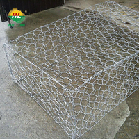 Gabion hexagonal robuste en treillis métallique 1mx1mx2m, panier à pierres galvanisé et revêtu de PVC avec service de découpe