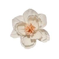 Perlengkapan dekorasi bunga kertas untuk latar belakang pesta kertas dinding daun Peony besar dengan pita DIY bola bunga kertas gantung