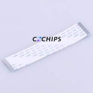 JS10A-20P-100-4-8 FFC Cable (Flexible Flat Cable) P=1mm Connector 20P 1mm 0.3mm Non-Inverting - Product Image 1