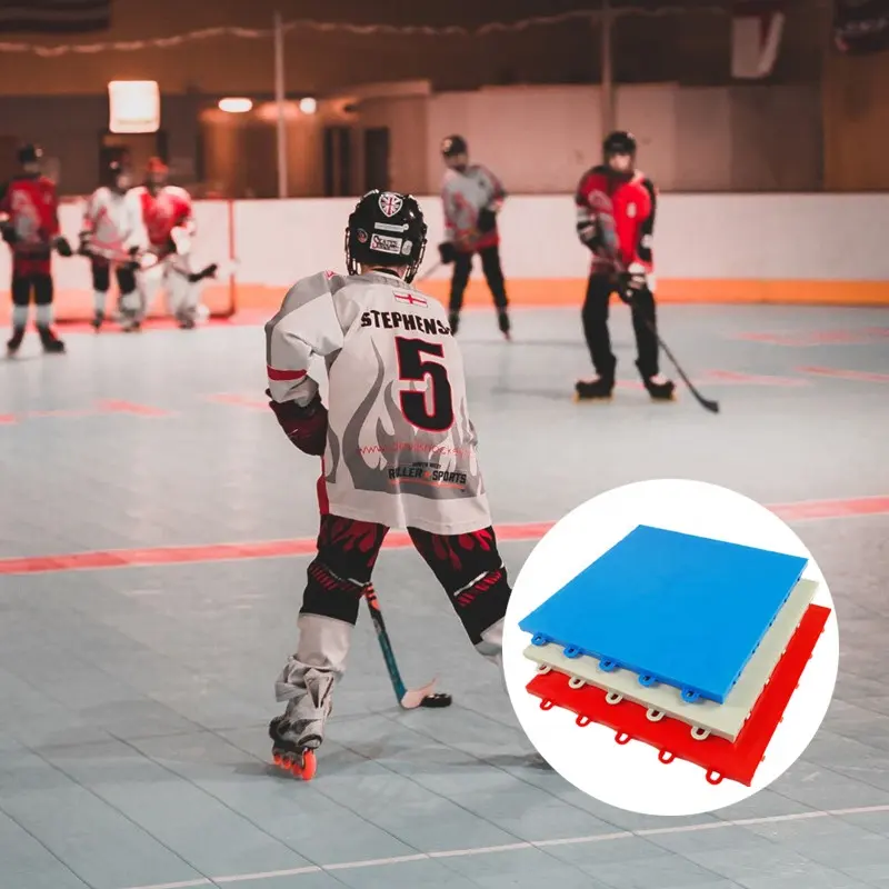 Baldosas de plástico para suelo de pista de hockey, venta de fábrica, deportes