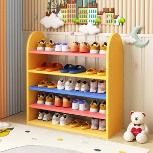 Children's <b>Shoe</b> Rack 3 Layers Colorful <b>Space</b> <b>Saving</b> <b>Storage</b> For Kids Room Entryway - Product Image 1