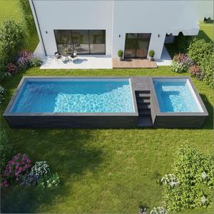 Maßgefertigter Großer Oberirdischer Familien-Außenpool 20ft 40 Fuß 30' Fiberglas-Versandcontainer-Schwimmbecken Piscina - Product Image 4