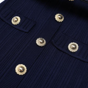 2025 di alta qualità nuova manica lunga girocollo cintura blu <span class=keywords><strong>abito</strong></span> lungo <span class=keywords><strong>in</strong></span> <span class=keywords><strong>maglia</strong></span> sottile elegante - Product Image 4