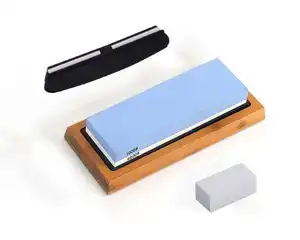 Whetstone Set 1000/6000 # 2-IN-1 Double Side Knife Sharpening Stone With Non-Slip Bamboo Base