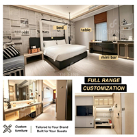 Ensemble de meubles de chambre d'hôtel 5 étoiles de luxe, mobilier de chambre d'hôtesse, ensemble complet sur mesure, mobilier de chambre d'hôtel moderne