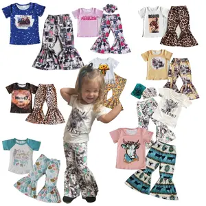 Conjuntos de ropa para ninas con nido de abeja Fashion Big Size Summer Smocked Baby Girls Clothing Sets Wholesale Western sets