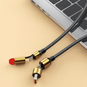 สายชาร์จเร็ว 4 in 1 กำลังไฟ 120W ผ่านการรับรองจากผู้ผลิต สาย <span class=keywords><strong>USB</strong></span> 2.0 แบบ 4-in-1 - Product Image 3