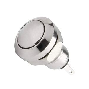 Pequeño 8mm Anti-vandalismo de Metal momentáneo OFF-() cuerno bell interruptor de botón de empuje - Product Image 3