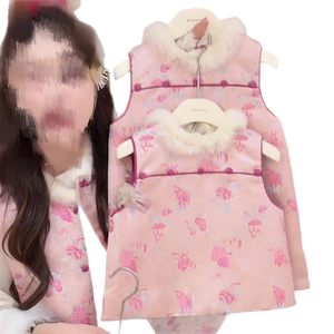 Tongxingyuan Baby Girls Chinese Style Vest Dress Thickening New Year Traditional Clothing - Product Image 5