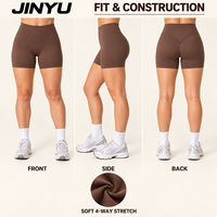 Shorts de yoga taille haute pour femme Micro Legacy Short 6, en tissu non toxique, extensible dans les 4 sens, avec logo personnalisé, fabrication OEM, vente en gros, vêtements de sport