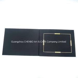 Tùy Chỉnh Vàng Tem In 4X6 Hình Ảnh Màu Đen Thư Mục Thẻ Giấy Màu Đen Khung Ảnh - Product Image 3