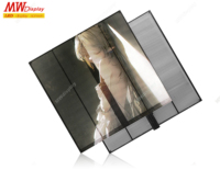 Boîte de profilés en aluminium Affichage à led transparent P3.9-7.8 vidéo écran mural pour vitrail publicitaire