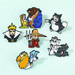 Cartoon Film Beauty Beast Brosche Marie Katze Welpe Rucksack Zubehör Metall Abzeichen Email lierungs technik Digital Messing Zink" - Product Image 1