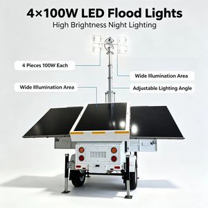 Torre de Iluminación LED con Batería de Litio y Remolque Móvil para Iluminación Exterior Portátil, Venta al Por Mayor de Fábrica - Product Image 1