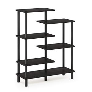 Rak tampilan sudut 4-Tier, rak serbaguna logam tipe berdiri hitam - Product Image 1