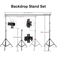 Takenoken Softbox Kit d'éclairage Fond Cadre Support Studio Photographie Équipement Accessoires
