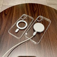 Pour IPhone17promax/16/15/14/13 coque de téléphone acrylique magnétique transparente deux-en-un