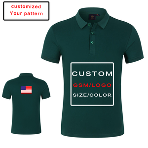 <span class=keywords><strong>Polo</strong></span> d'été à manches courtes de couleur unie pour hommes, vêtements de travail estampés à chaud avec tissu en jersey et décoration de boutons, T-Shirt Sty - Product Image 3