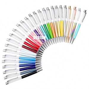 Stylos DIY portables flottants en tube plastique coloré vide avec fleurs séchées et support de rangement pour cadeau de sable liquide personnalisé - Product Image 1