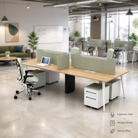 Ensemble de bureau avec chaise ergonomique et armoire de rangement pour bureau de startup