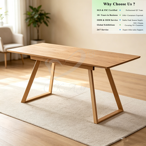 Table à manger extensible moderne OKAY, plateau en MDF, 6 places, mobilier pour la maison et les restaurants, vente en gros - Product Image 1
