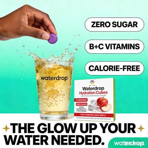 קוביות הידרציה בצורת טיפת מים, ויטמינים ואלקטרוליטים ללא סוכר, מתוצרת OEM/ODM, להישאר מרענן ללא יובש מהסוכר. - Product Image 3