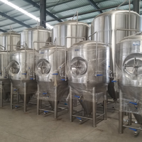 Fermenteur Conique à Double Enveloppe Personnalisé pour Bière Artisanale 5HL 10HL 2000L 30HL, en Acier Inoxydable 304, Récipient Sous Pression pour la Production d'Alcool