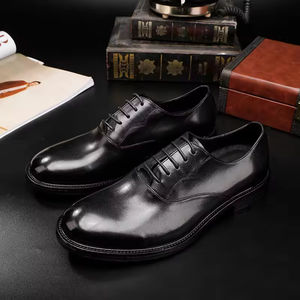 Zapatos Formales de Negocios de Cuero Genuino de Alta Calidad, Antideslizantes, Antiolor, de Lujo, con Cordones, Estilo Británico para Novio - Product Image 2