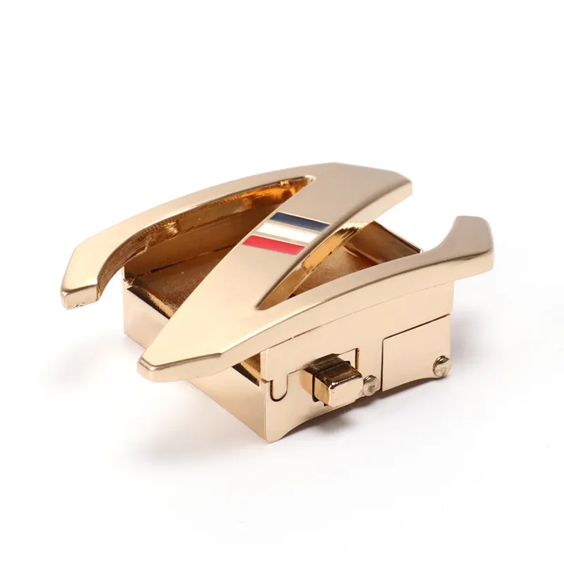 2021 New Design Custom Logo metal buckles adjustable buckle clasps rose gold belt with metal buckle supplier