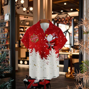 Camicia a maniche corte da <span class=keywords><strong>uomo</strong></span> con stampa completa di alta qualità e stampa di cotone - Product Image 1