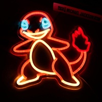 Lumière néon décorative murale multifonctionnelle en forme de dragon d'anime, IP65, PVC, alimentée par USB, interrupteur réglable, Wonderfullife Neon