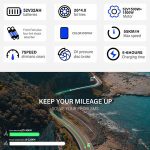 Bicicleta Eléctrica de Montaña JLM MK-03 con Doble Motor de 3000W, 48V 25Ah, Shimano 21 Velocidades, Venta Directa de Fábrica, Almacén en la UE - Product Image 5