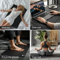 Tapis de mise à la terre conducteur en cuir PU antistatique pour la santé et le bien-être du sommeil, pour lit et bureau, vente en gros OEM
