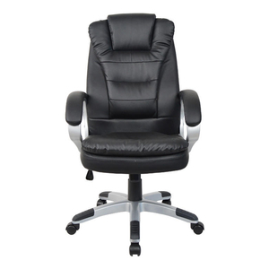 Silla de <span class=keywords><strong>Oficina</strong></span> Giratoria Económica <span class=keywords><strong>para</strong></span> Jefe Ejecutivo, Reclinable, Eléctrica, Clásica en PU Negro - Product Image 2