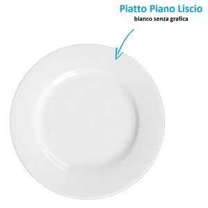 Set di 6 piatti piani in vetro bianco opaco, diametro 24 cm, lavabili in lavastoviglie e adatti al microonde - Product Image 4
