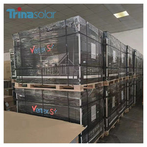 แผงโซลาร์เซลล์ <span class=keywords><strong>Trinasolar</strong></span> 395 โมดูล PV Trina Rotterdam TSM Solar 400W แผงโซลาร์เซลล์สีดำล้วน TSMDE09R08 Vertex 420 425 - Product Image 1