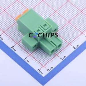 KF2EDGKNM-5.0-2P Plug-in Terminal Block P=5mm Connector Plug Screw Fixing 1x2P 5mm - Product Image 2