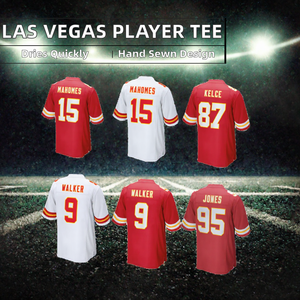 Camiseta de Fútbol Americano Personalizada con Bordado, Manga Corta, Secado Rápido, para Jugador, con Nombre y Número del Equipo - Product Image 2
