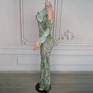 Novance Y4841 Vestiti <span class=keywords><strong>da</strong></span> <span class=keywords><strong>Sera</strong></span> Chic ed Eleganti, <span class=keywords><strong>Abiti</strong></span> Aderenti con Cristalli, Marca di Lusso, Abbigliamento per Ragazze per Feste - Product Image 5